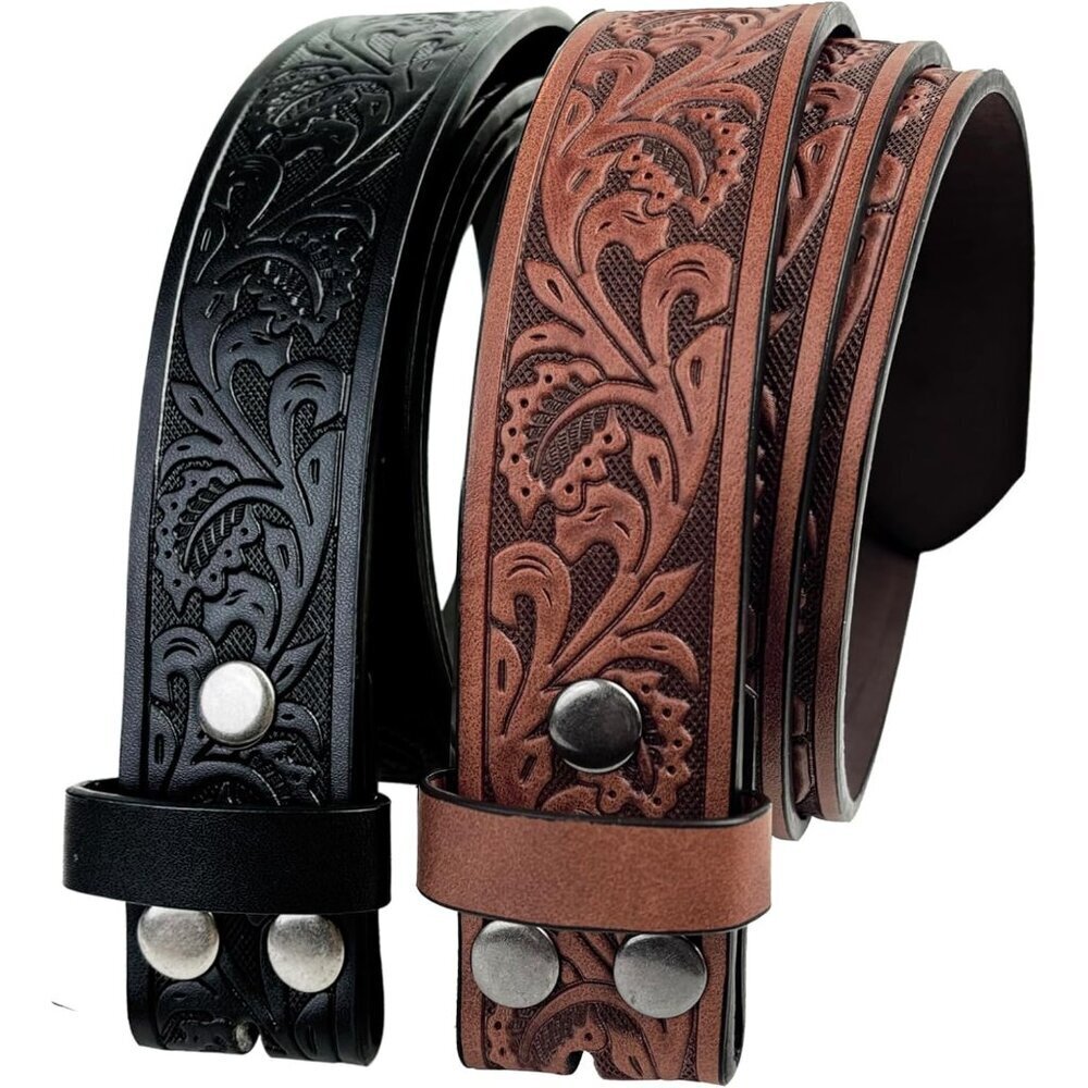 Western Belt Strap Cowgirl Cowboy 1.5in PU Leather Unisex Adjusts 27-29in